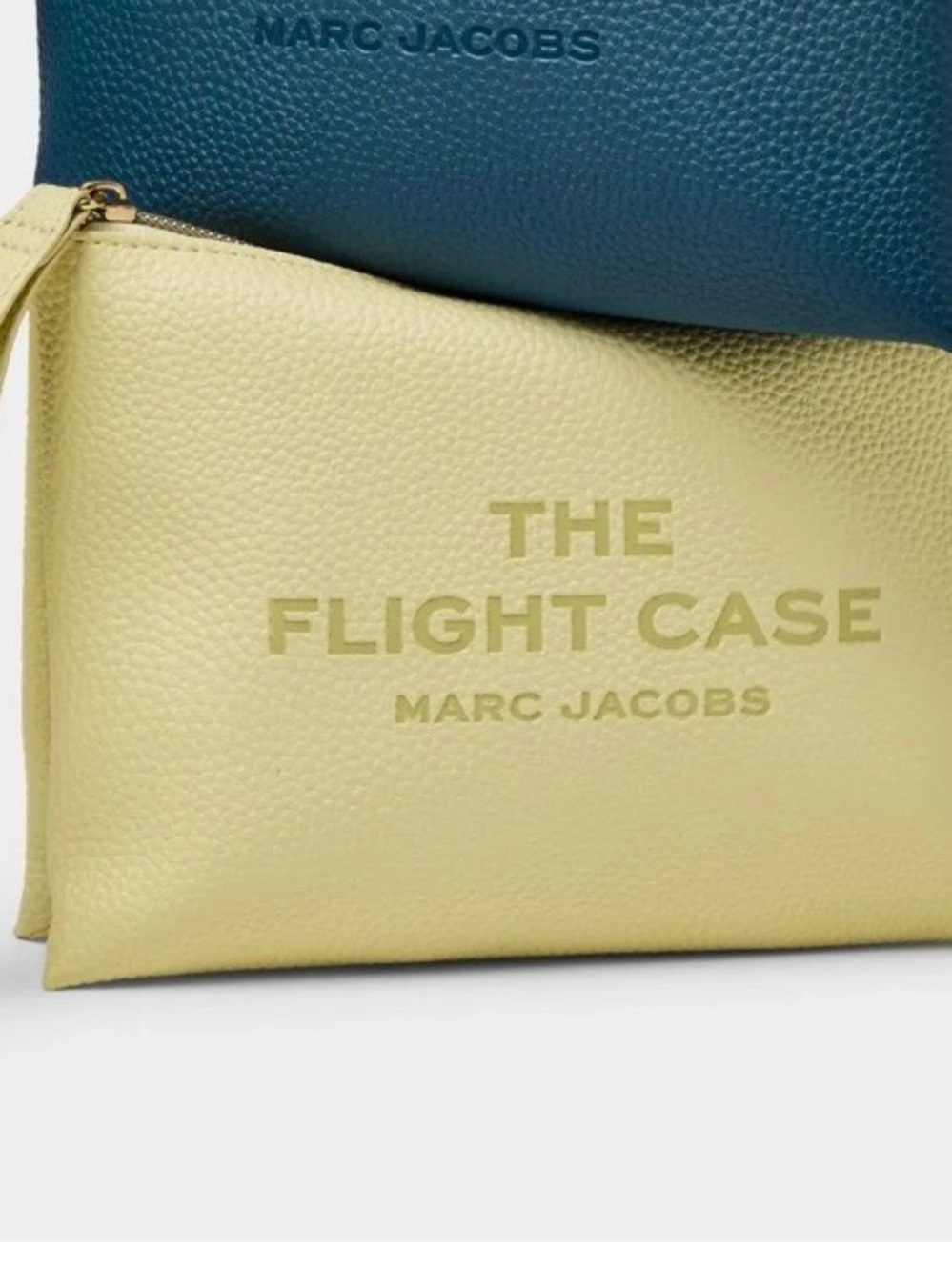 Marc Jacobs Flight Case Wristlet Duo in Teal and Pale Yellow (set of 2)